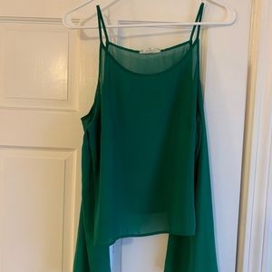 Sheer green top